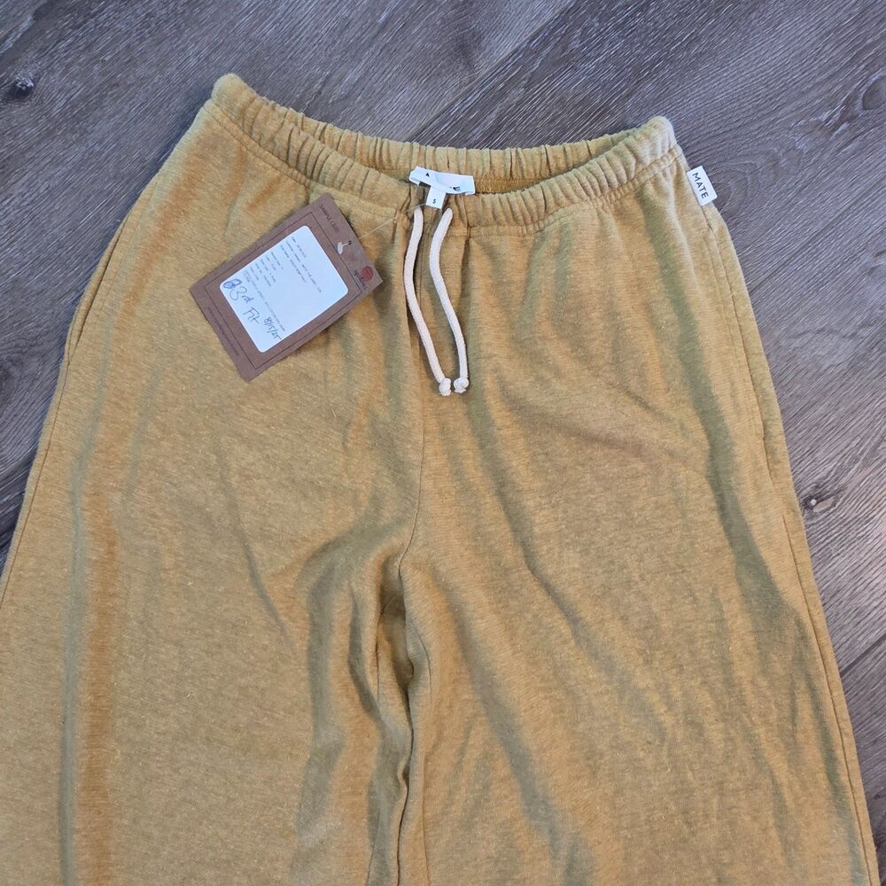 MATE THE LABEL WOMEN'S REGERNATIVE COTTON HEMP PANTS FLAX Size S NWT - Picture 2 of 5